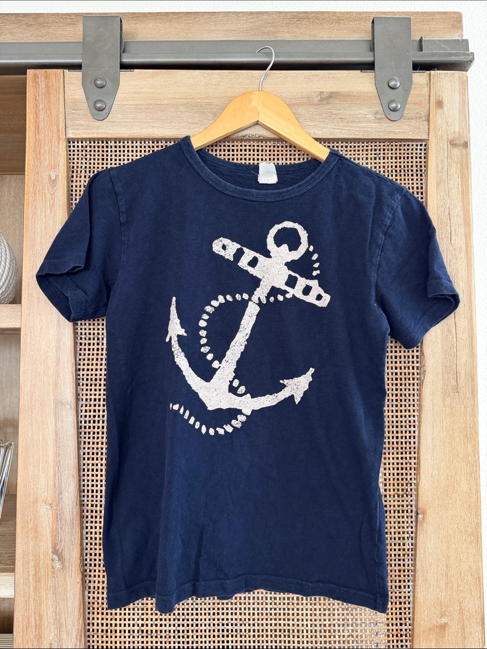 💚BUY 3 for $15💚 💚 J. Crew Navy Tee with White Anchor Graphic